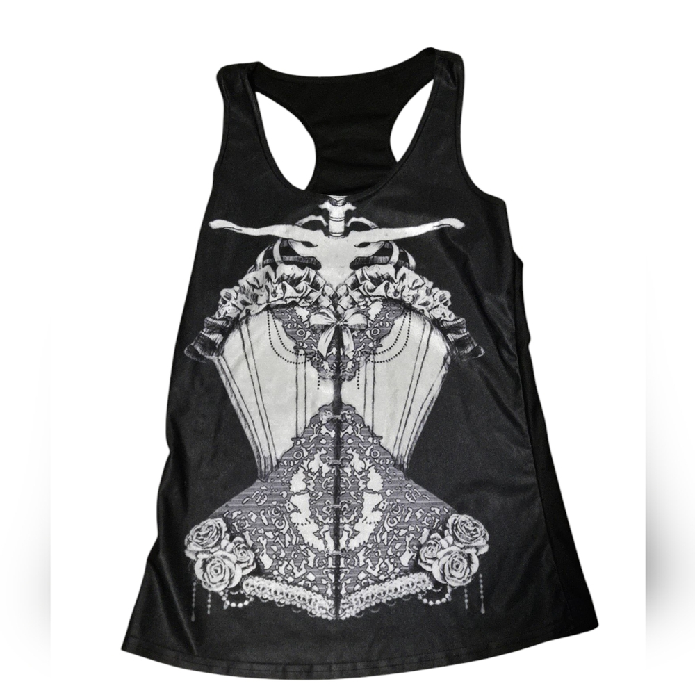 Discontinued Skeleton Corset Tank Top